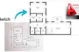 convert your pdf, image, or sketch drawing to autocad