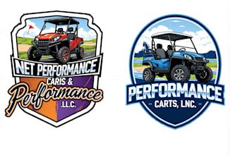 design a unique and modern golf cart logo for your brand