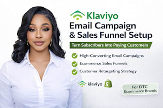 build klaviyo sales funnel and email campaign to boost shopify ecommerce sales