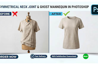 do professional ghost mannequin and symmetrical neck joint service