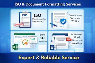 do iso documentation, compliance writings, and formatting