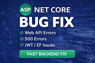 fix asp net core web API bugs, authentication and 500 errors