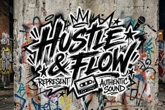 do hand drawn typography hip hop, rap, or trap music logo