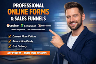 create professional jotform, google form and multistep lead capture form
