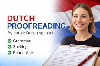proofread and correct your dutch text for grammar and clarity