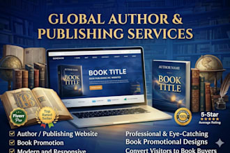 develop book author website or book promotion landing page