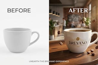 create realistic 3d product mockup and product visualization