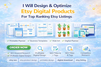 do design etsy ornaments digital products for etsy shop setup audit SEO