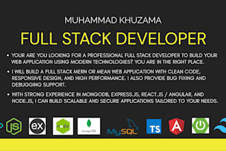 build full stack mern or mean web application