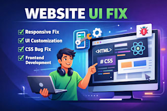 fix HTML CSS bugs and customize your website UI