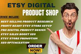 do design etsy ornaments digital products for etsy shop setup audit SEO