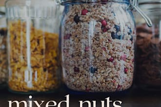 design eye catching food poster or mixed nuts advertisement