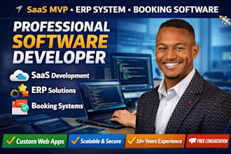 software developer, app developer, saas mvp erp system, develop startup software