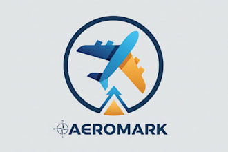 design a modern and dynamic plane logo for your brand