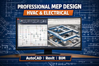 design complete mep systems hvac and electrical in autocad and revit