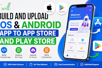 build and upload ios android app to app store and play store