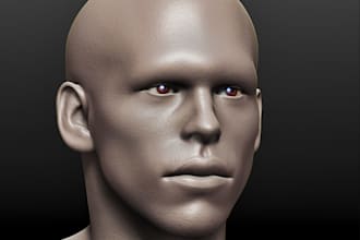 model shelf figures,photo to 3d head bust,sculpt for print,realistic 3d portrait
