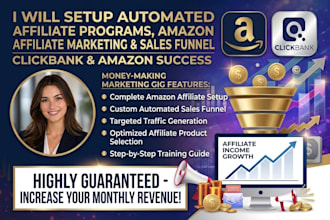 setup automated affiliate programs, amazon affiliate marketing and sales funnel
