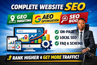 do complete website optimization for ai engine, GEO, aeo, SEO optimization,