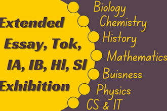 polish and refine ib, hl, sl, ia internal, extended essays, tok
