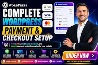 do wordpress payments, google pay, and credit card checkout button and security
