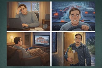 clear storyboard sketch film, animation ads commercial comic video in 24 hour