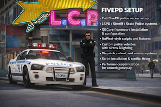 develop fivem fivepd cops, lspd, sheriff server based on qbcore nopixel