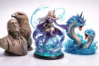 3d print and paint anime figure diorama miniature stl model with 4k 8k fdm resin