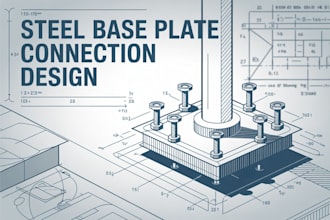 do steel base plate connection with anchor bolt calculations