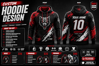 design custom hoodie, streetwear, sportswear apparel designs