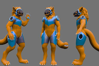 create 3d vrchat avatar, character model, furry avatar, nsfw model, vrc model