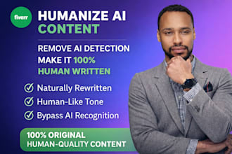 humanize ai content, remove ai detection and make it 100 percent human written