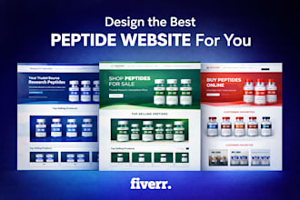 build supplement website, peptide ecommerce website, peptide woocommerce website