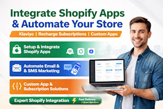 integrate shopify apps klaviyo email marketing recharge subscriptions custom app