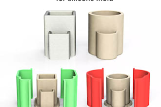 design custom silicone candle mold, soap mold and 3d printable mold for producti