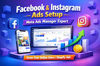 setup facebook ads or instagram ads campaign meta ad manager ads marketing