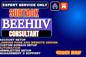 setup substack, beehiiv newsletter, promote substack, design beehiiv website