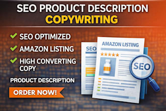 write SEO product description amazon listing copywriting