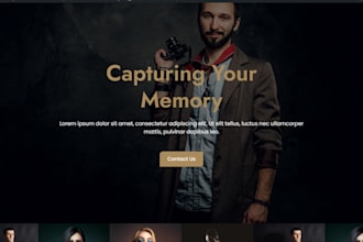 design photography portfolio website online booking on wordpress squarespace wix