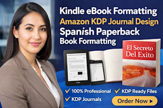 kindle ebook formatting,amazon KDP journal design spanish paperback book format