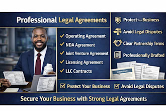 draft operating agreement, llc agreement, jva agreement, license agreement,  nda