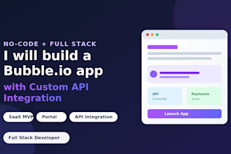 build a bubble app with custom backend and API integration