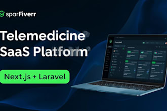 build telemedicine saas web app for clinics using next js