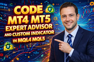 code mt4, mt5 expert advisor and custom indicator in mql4, mql5