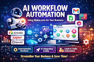 build ai workflow automation makecom,  business