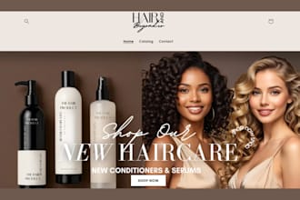 design hair extension shopify store beauty website wix hair extension
