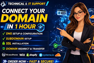 connect domain or subdomain to shopify, wix, systeme io, cloudflare dns godaddy