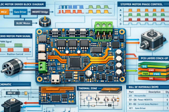 design bldc dc servo and stepper motor driver pcb for robotics ev automation