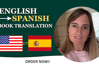 translate your book from english to spanish translation, spanish translation