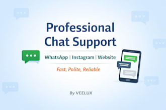 provide professional chat on whatsapp, instagram and website